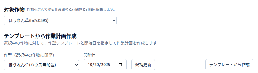 作型テンプレート